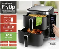 GOURMETmaxx FryUp Vertical Double Chamber Hot Air Fryer | vertical air fryer | folding touch display | 32% more space-saving | capacity 10L | hot air fryer 2 chambers — thumbnail 10