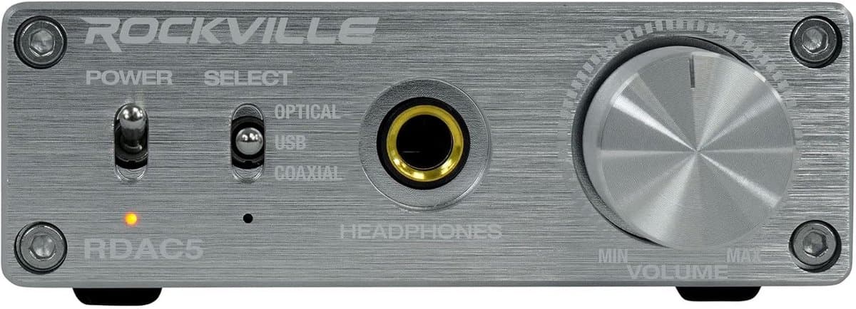 DAC Digitaal naar Analoog Converter met USB, Optisch en Hoofdtelefoonversterker — afbeelding 1