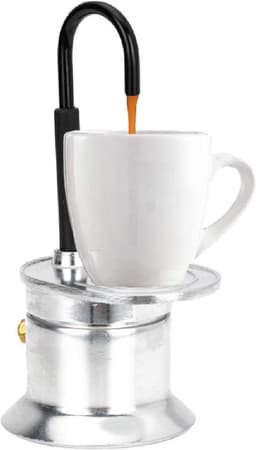 Mini Moka Pot 50 ml - Aluminium Koffiezetapparaat voor Thuis en Kamperen Met Enkele Uitloop — thumbnail 1