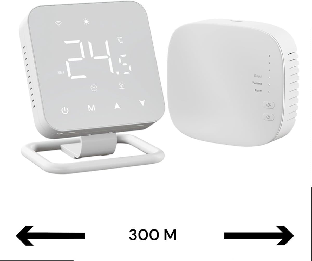 Thermostaat | Wifi | App bediening | Eenvoudige installatie | CV installatie | Spraakbediening | Vorstbeveiliging | Wit — afbeelding 1
