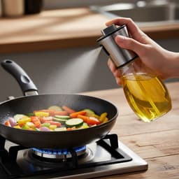 Flow Goods Olijfolie Sprayer – Luxe Sprayer met Trechter – Olie Spray - Navulbaar Olie Glas – 200 ML – Cooking Spray - BBQ Accesoires – Airfryer — thumbnail 3