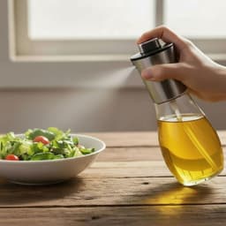 Flow Goods Olijfolie Sprayer – Luxe Sprayer met Trechter – Olie Spray - Navulbaar Olie Glas – 200 ML – Cooking Spray - BBQ Accesoires – Airfryer — thumbnail 6