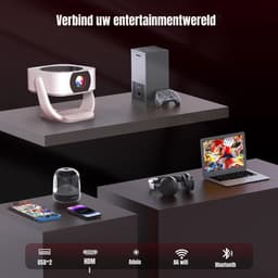 Quvo® Mini beamers - Projector - Mini beamer - Wit - ‎25cm x 23cm x 20cm — thumbnail 3