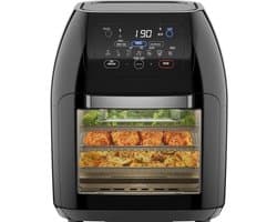 SVN® Airfryer xl - Airfryer xxl - Heteluchtfriteuse - Zwart- 31cm x 30cm x 37cm