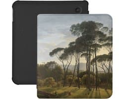 Lunso Geschikt voor Kobo Libra Colour hoesje (7 inch) - Vegan Saffiano Leren Sleep Cover - Italian Landscape