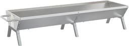 vidaXL Barbecueplaat 158x42x31 cm roestvrij staal zilverkleurig — thumbnail 3