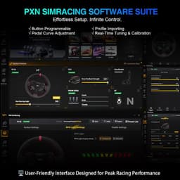 PXN VD4 Bundel - Direct Drive Racing Stuur - 4 Nm - W AS Stuurwiel - PD HM 2-Pedaalset - 400° Rotatie - PC Windows - Zwart — thumbnail 5