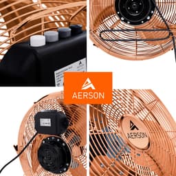 AERSON vloerventilator 30 cm | waaier met drie standen 55W | staande ventilator | hoge luchtstroom | robuuste metalen uitvoering | hellingshoek ca. 110 graden — thumbnail 2