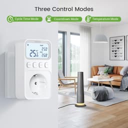 Programmeerbare Plug-in Thermostaat met Timer - Temperatuurregelaar voor Koelen en Verwarming — thumbnail 5