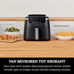 Airfryer enkele Lade - 4-in-1 Airfryer - Roosteren, Opwarmen, Drogen - Voor 1-2 Porties, Digitaal, Voor Bevroren Voedsel - Anti-aanbak Lade & Mandje - 2000W — thumbnail 3