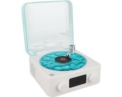 [Sea Salt White] Bluetooth-luidspreker, golfvormige speler, met nachtlampje en tijdweergave, instelbare verlichting, draagbare muziekspeler, witte uitvoering.