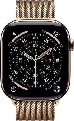 Apple Watch 11 - Wifi + 5G - 46mm - Gold Titanium Case with Gold Milanese Loop - M/L — thumbnail 2