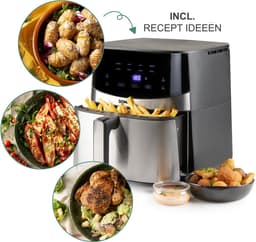 DOMO DO547FR Airfryer XXL - Heteluchtfriteuse - 7L - PFAS-vrij - Inox — thumbnail 3