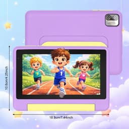 Kindertablet 7 inch - 128GB (64GB+64GB) + 8GB RAM - Tablet - Inclusief Beschermhoes en 64GB SD-kaart - Ouderlijk Toezicht & Lange Batterijduur - Paars — thumbnail 5