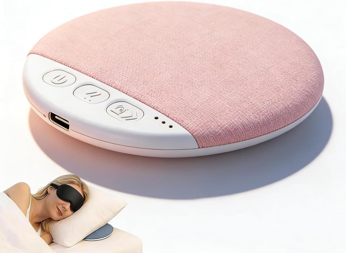 Slaapsprekers - Bluetooth - Ultra Dun (1.1 cm) - Kussen Speaker met Timer - 20-48 uur Accu - Witte Ruis - Voor Beter Slapen - Draadloos - roze — afbeelding 1
