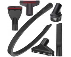 Sillar Stofzuiger Opzetstukken Set 6-delig – 32 mm / 35 mm met Adapter – Kierenzuigmond, Meubelborstel, Ronde Borstel en Flexibele Slang – Voor Kärcher, Parkside en Electrolux