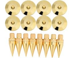 Spike Golden Stand Feet - Turntable Insulation Stand Cone Feet - Shock Resistant Base Pad Mat voor Speaker