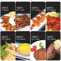 Heteluchtfriteuse - Airfryer - Hetelucht Circulatie Kooktoestel - 4,5L - 1400W - Smarttouch AirFryer - Intelligente diepeluchtfriteuse - Zwart — thumbnail 4