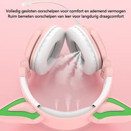 NAXSIR Over-Ear-hoofdtelefoon, verlicht, livestreaming, slimme gamingheadset, zwart — thumbnail 4