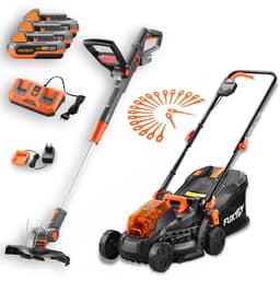 FUXTEC Accu tuinset – 33 cm grasmaaier & 25 cm bosmaaier incl. 3x 2Ah Li-Ion accu en duolader — thumbnail 1