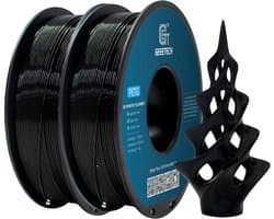 2x 1,75 mm PETG 3D Printer Filament Spoel Zwart 1 kg