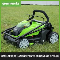 Draadloze Grasmaaier - Accu Grasmaaier - Gazon Onderhoud - 6 Maaihoogtes - 41cm Maaibreedte - Groen — thumbnail 5