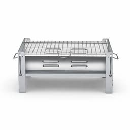 Opvouwbare BBQ 40x30x31CM - Houtskool Barbecue - Tafelgrill - Draagbare opvouwbare grill met rooster - Portable Vouw Barbecue - Festival BBQ - Camping - Chroom — thumbnail 1