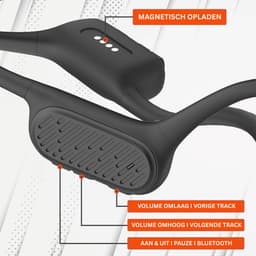 CLVP® Bone Conduction Headphone - Koptelefoon voor Activiteiten - Draadloos - Bleutooth - Zwart — thumbnail 2