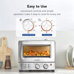 Combinatieoven Airfryer - Heteluchtoven Broodrooster - Veelzijdig Koken - Stoominfusie Technologie - 12 Liter Capaciteit - Roestvrij Staal — thumbnail 5