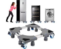 Calviero® Wasmachine verhoger - kast - wasmachine onderstel verstelbaar - Max 400 KG - 4 Wielen