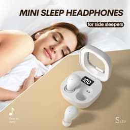 Draadloze Slaapoordopjes voor Zijslapers – Noise Blocking Earbuds – Klein Ontwerp – 6 Uur Speeltijd met 120 Uur Oplaadcase – IPX7 Waterdicht – Bluetooth 5.3 – Slaap Oordopjes – lichtbeige — thumbnail 1