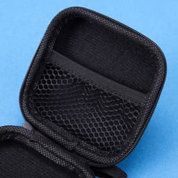 In-Ear Headphone Bag - In Ear Headphones Protective Case - Earphones Case Cover for Headphones in Black — thumbnail 4