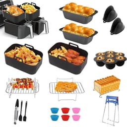 Airfryer Accessoires Set - Geschikt voor Ninja Foodi AF300EU, AF400EU -19-Delige Heteluchtfriteuse Accessoireset — thumbnail 1