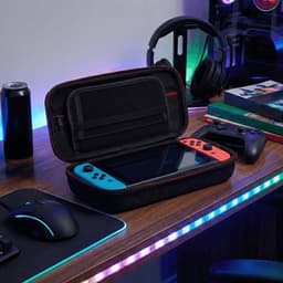 2BEFUN Case geschikt voor Nintendo Switch - Incl. Screenprotector - Hoes geschikt voor Nintendo Switch - Beschermhoes - Opbergtas - Accessoires - Zwart — thumbnail 7