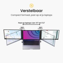 Blerron Flex Pro - 15.3 Inch - Portable Monitoren - 1 Kabel - Slechts 1.3 KG - Draagbare Monitor - Portable Monitor - Beeldscherm - 1920x1200 FHD — thumbnail 3