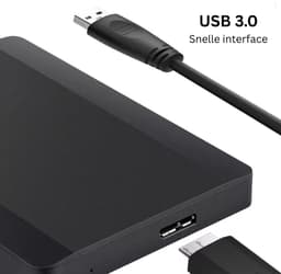 NBAP® Harde Schijf Extern - Draagbare - 1TB Opslag - Zwart — thumbnail 2