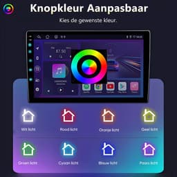 Junsun Autoradio Geschikt voor Peugeot 107, Toyota Aygo, Citroën C1 (2005-2014) accessoires - Android 15 - 2GB+32GB - Draadloos Carplay - DAB+, GPS-Navigatie, Bluetooth, SWC - WIFI- FM ,10.1-inch IPS Touchscreen, DSP, Quad-core processor — thumbnail 3