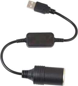 USB-naar-sigarettenaanstekeradapter, 5V USB-naar-12V vrouwelijke adapter, oplaadkabel Geschikt voor auto-aanstekers, dashcams en GPS-apparaten. — thumbnail 5