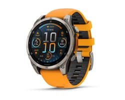 Garmin Fenix 8 Sapphire AMOLED 47mm - Titanium - Multisport GPS Smartwatch - Spark Orange/Graphite