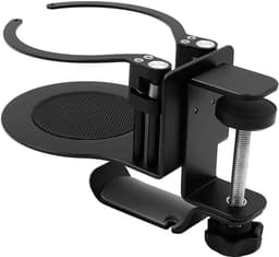 Allecto - Bureauklem Controller Stand - 3-in-1 - Vervangbare bekerhouder - Draaibare hoofdtelefoonhanger - Kabelorganizer - Geschikt voor pc - Zwart - Opbergen en Ophangen van Accessoires — thumbnail 5