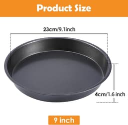 Set van 2 Ronde Pizza Bakplaten voor Airfryer en Oven - 22.9 cm — thumbnail 2