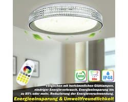 Ronde Dimbaar Plafondlamp 60W met RGB Kleuren en Afstandsbediening Ø50cm - IP44 Waterdicht