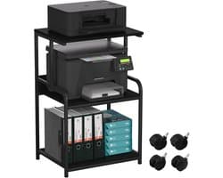 Verrijdbare Printerstandaard met 3 Lades en Opslag voor Kantoor