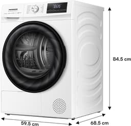 Heinner HHPD-HMY80IVFC+++ Warmtepompdroger 8 kg – Inverter Motor – 15 Programma’s met Anti-kreuk – Digitaal Display – Wit – 5 Jaar Garantie — thumbnail 7