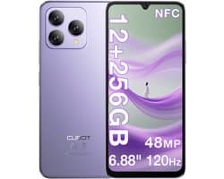 CUBOT A40 Smartphone - 12GB RAM 256GB ROM - 5100 mAh - Android 15 - Dual SIM 4G - 6,88 inch 120Hz - NFC - GPS - Paars