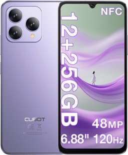 CUBOT A40 Smartphone - 12GB RAM 256GB ROM - 5100 mAh - Android 15 - Dual SIM 4G - 6,88 inch 120Hz - NFC - GPS - Paars — thumbnail 1