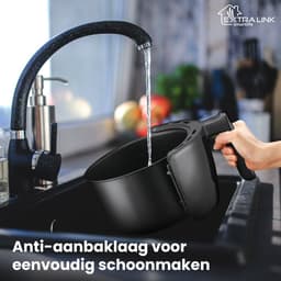 Extralink HOME AIR FRYER 2L EU SJ-200 friteuse Enkel 1000 W Heteluchtfriteuse Zwart — thumbnail 4