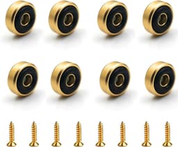 Audio-isolatievoetjes - Voetjes voor snijplanken - Goudkleurige antislip-accessoireset - Inclusief antislipmatjes, siliconenrubberen voetjes en schroeven - 8-delige set - Geschikt voor keukenmeubilair, stoelen, kasten en elektronische apparaten — thumbnail 5