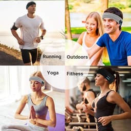 Draadloze, bluetooth sport hoofdband hoofdtelefoon, ultra dunne hd stereo speaker, ideaal voor slaap, oefening, joggen, yoga, slapeloosheid, vliegreizen, meditatie — thumbnail 4