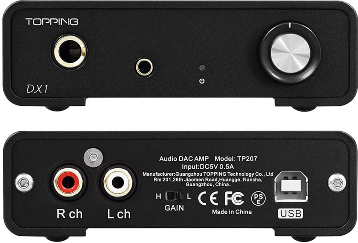 Krachtige USB DAC en Hoofdtelefoonversterker met AK4493S Chip — afbeelding 1
